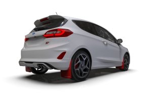 Ford Fiesta ST Mud Flap Kit - Rally Armor - UR Red Flap/Black Logo - Red - `18-`23 Ford Fiesta ST Mud Flap Kit - Rally Armor - UR Red Flap/Black Logo - Red - `18-`23
